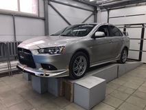 Накладка Zodiak на передний бампер Mitsubishi Lancer 10